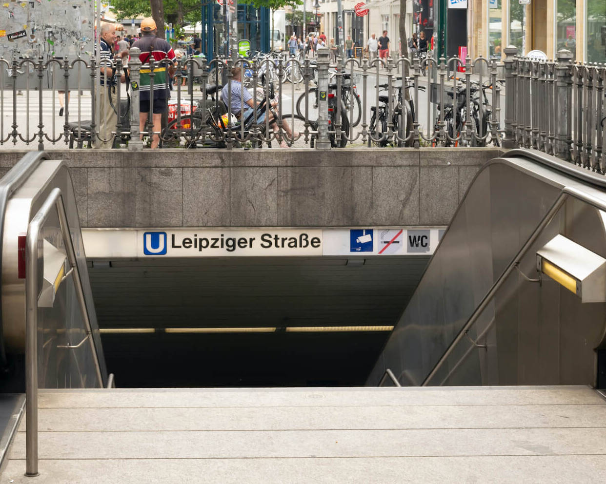 U-Bahn-Eingang Leipziger Straße in Frankfurt