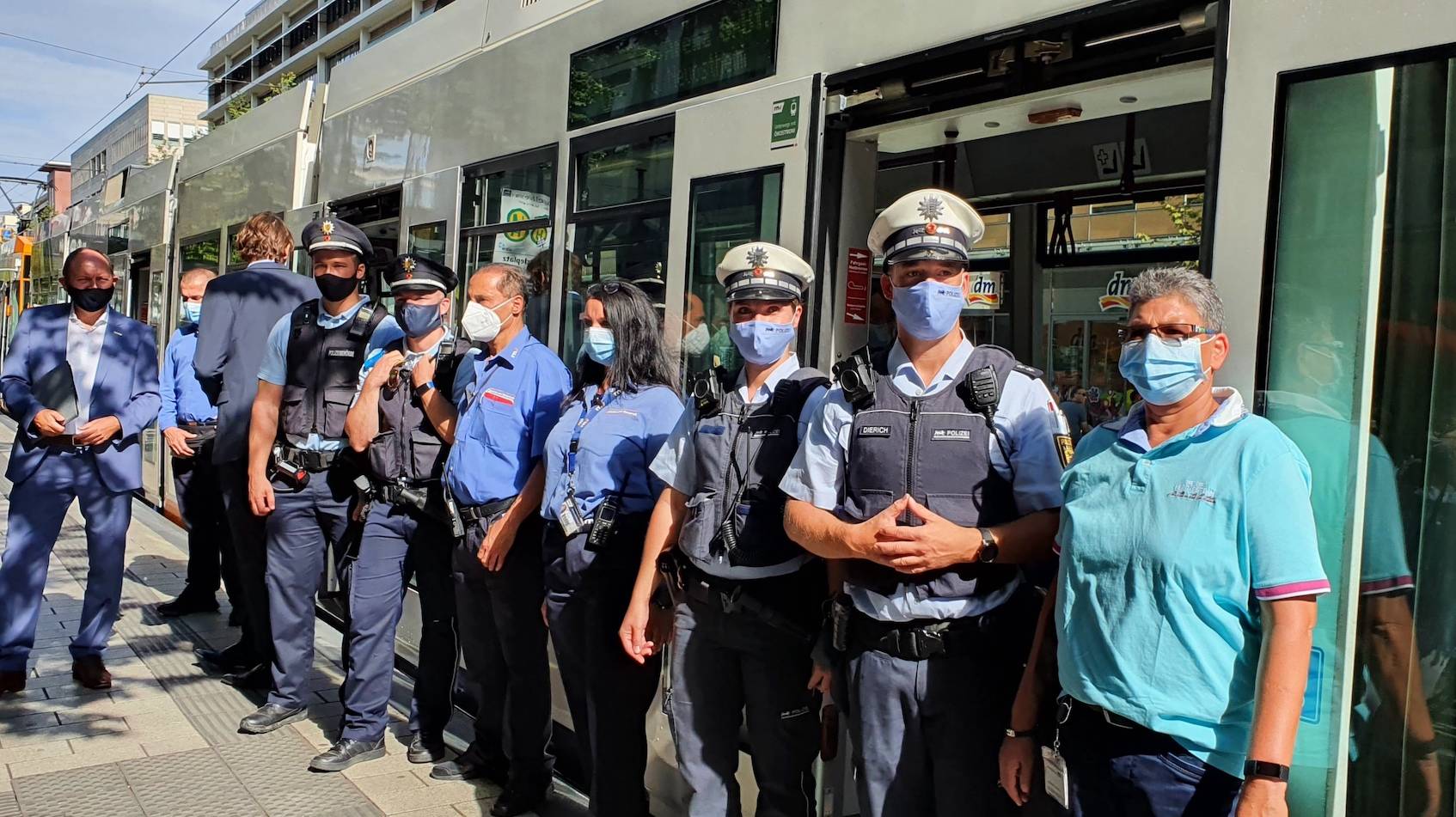 Schwerpunktrolle der Maskenpflicht in Mannheim.