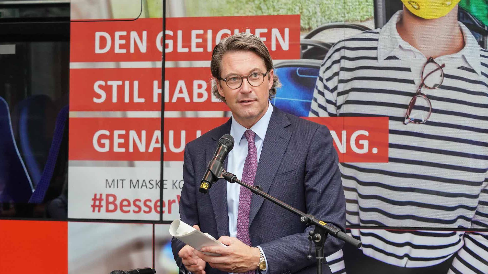 Bundesverkehrsminister Andreas Scheuer stellt #BesserWeiter-Kampagne vor.